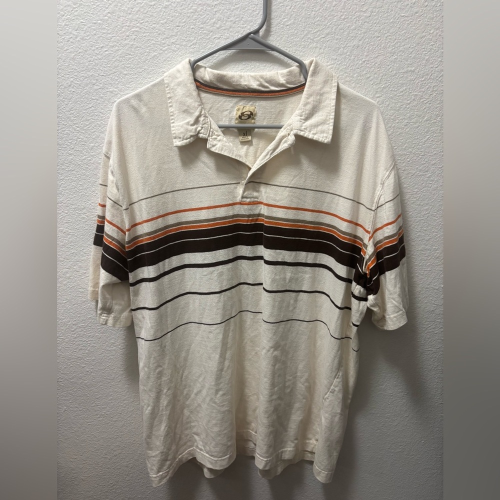 Vintage Mens Anchor Blue Polo Shirt XL Multicolor